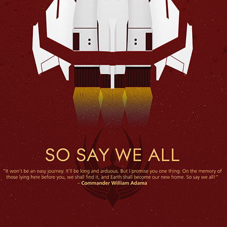 Battlestar Galactica 10th Anniversary Art Print