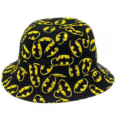 Batman All Over Print Logo Black Bucket Hat