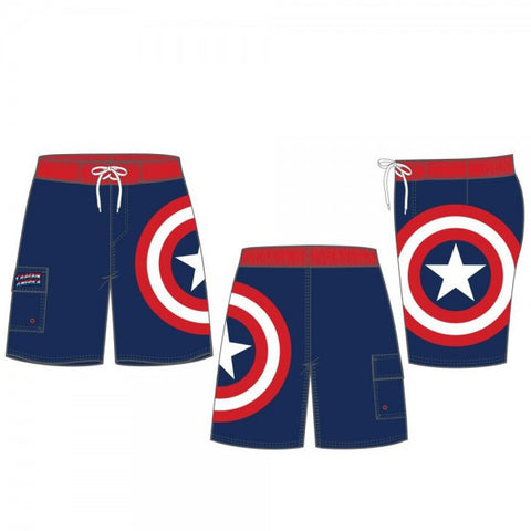 Marvel Captain America Logo Men's Boardshorts