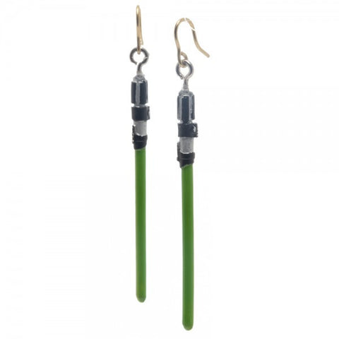 Star Wars Green Light Saber Ear Rings