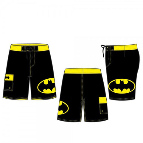 Batman Logo Men's Black Boardshorts