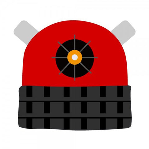 Dr. Who Red Dalek Cuffed Beanie